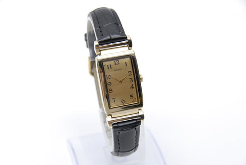 【 EXC+5 】 Vintage Seiko 1220-5270 Gold Dial Quartz Men's Wrist Watch from JAPAN
